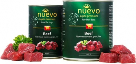 Nuevo Super Premium Beef 800g - Konservuotas maistas šunims su jautienos mėsa