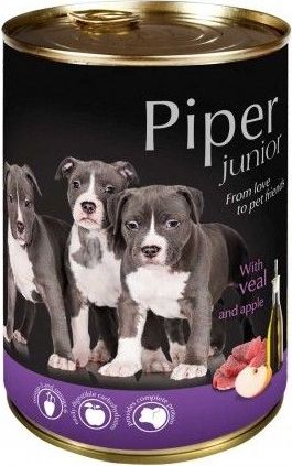 Piper Junior Teļa gaļa,āboli 400g - Konservuotas maistas šunims