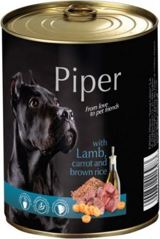 Piper Jērs,burkāni,brūnie rīsi 0.4 - Konservuota maistas šunims