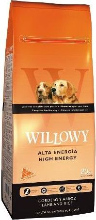 Willowy Dog High Energy 20kg - Visų veislių šunims (su jautiena ir ryžiais)