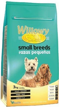 Willowy Gold Adult Small Breed 10kg - Mažų veislių šunims (višta ir lašišas)