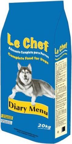 LE CHEF dog Diary 20kg - Visų veislių šunims (su vištiena)