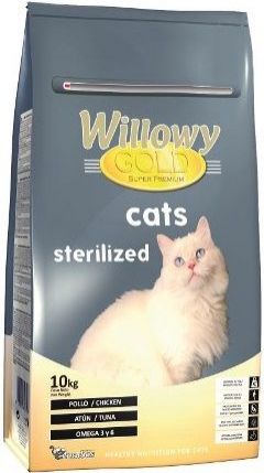 Willowy Gold Cat Sterilized 10kg - Suaugusiems katinams (viščiuka ir tunas)