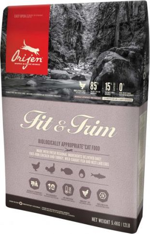 Orijen Fit & Trim 5.4kg - Suaugusiems katėms (viščiukas ir tetervinas)