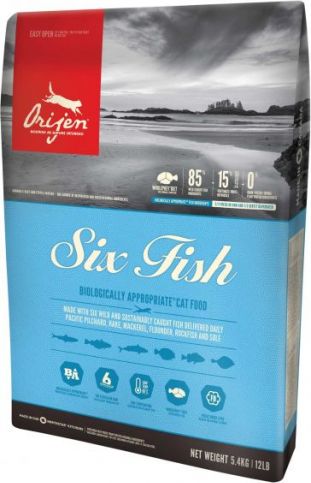 Orijen 6 Fish 5.4kg - Suaugusiems katinams (žuvys)