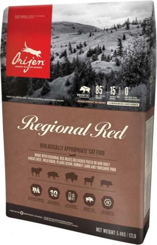 Orijen Regional Red 5.4kg - Suaugusiųjų katėms (Raudona mėsa)