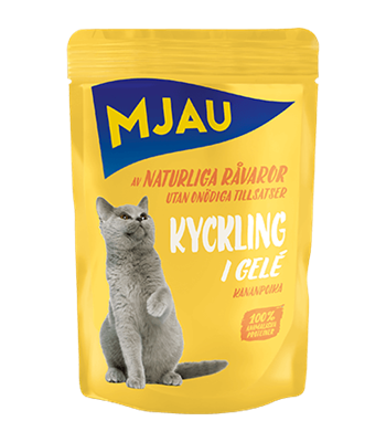 Bozita Mjau Chicken 85g - Skanius želė gabaliukai su vištienos mėsa