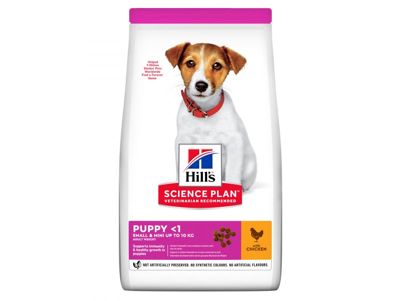 HILL'S DOG PUPPY SMALL CHICKEN 3 KG - sausa pašeria su vištiena šuniukams