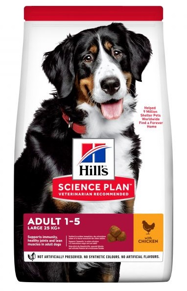 HILL'S DOG ADULT LARGE BREED CHICKEN 18 KG - sausa pašaras su vištiena didelės veislės suaugusiems šunims