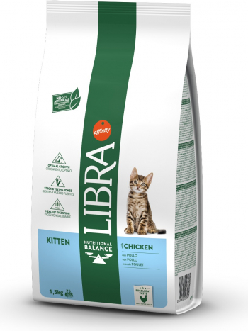 LIBRA CAT KITTEN 1,5KG - KATĖMS NUO 2 IKI 12 MĖNESIŲ (VIŠTIENA IR RYZIAI)