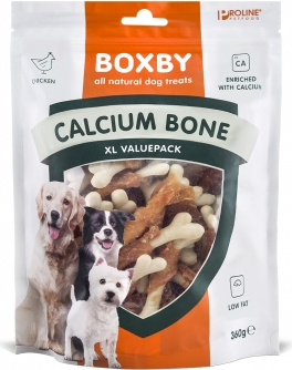 BOXBY CALCIUM BONE 360G - KALCIO KAUŠAI SUAUGUSIEMS ŠUNIMS