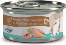 Konservai su vištienos mėsa ir vištienos šonkauliais 80g - Chef Cat Chicken with Chicken Ham