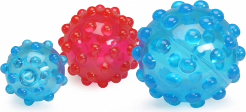 Žaislas šunims - Termoplastinės guminės kamuolys su kauliukais 8.5cm