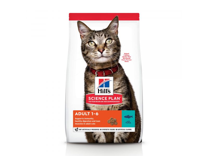 HILL'S CAT ADULT TUNA 3KG - sausas maisto su tunu suaugusiems katinams