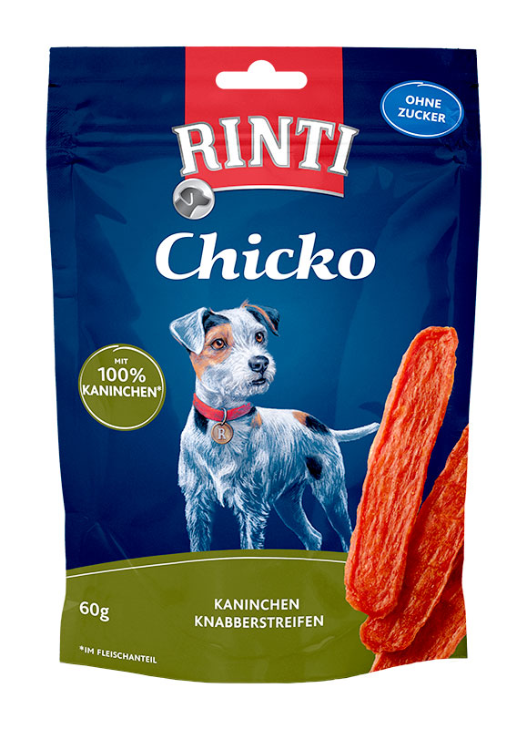 RINTI Extra Chicko Kaninchen 60g - 100% triušio mėsa