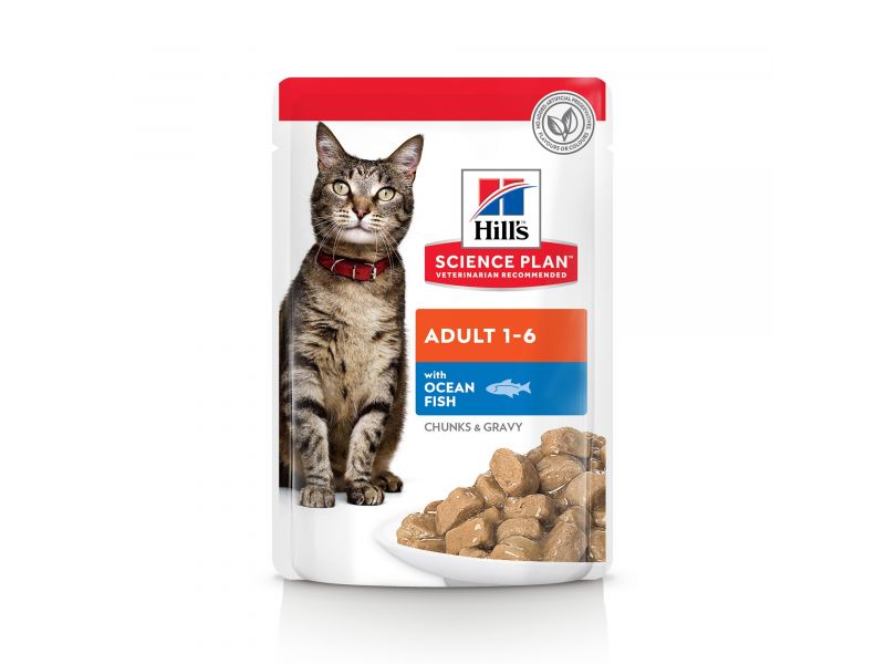 HILL'S CAT ADULT OCEAN FISH 85g - konservai suaugusiems katėms su vandenyno žuvimis