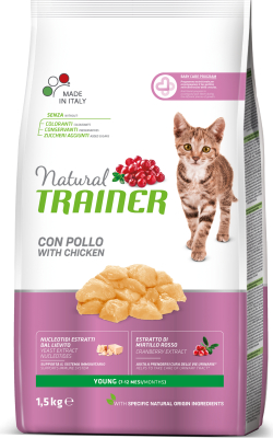 NT KITTEN WITH CHICKEN 1.5KG - MAISTAS KAČIUKAMS SU VIŠTOMIS