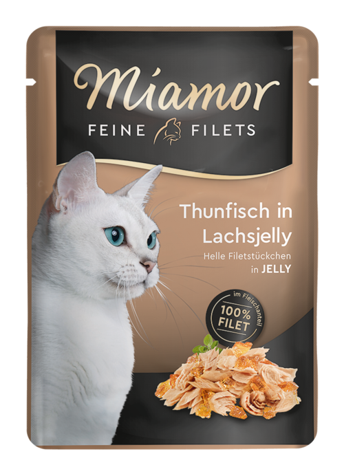 Miamor Feine Fillets 100g - Tunų su lašiša želėje