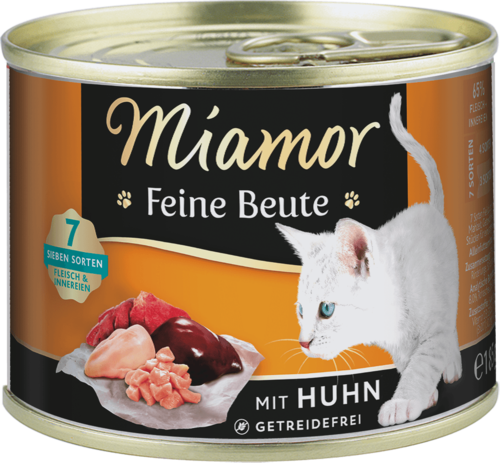 Miamor Feine Beute Vištiena 185g - Pilnas mitybos maistas katėms su vištienos mėsa