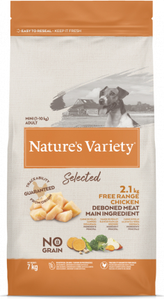 Mažų veislių šunims su vištiena 7kg - Nature's Variety Dog Selected Mini Free Range Chicken