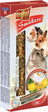 Naujas su jogurtu ir pienėmis 90g - Vitapol STANDARD Smakers jogurtas ir pienė veršeliams ir triušiams