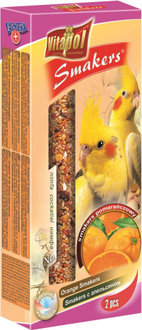 Naujienos su apelsinais vidutiniams papūgams 90g - Vitapol STANDARD Smakers apelsinas kakaduems