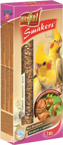 Naujienos su vidutiniais papūgais riešutais 90g - Vitapol STANDARD Smakers riešutams papūgams