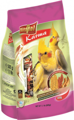 "Maistas vidutinio dydžio papūgoms 500g - Vitapol STANDARD folijų pilno maisto papūgoms"