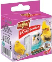 Mineralinis akmuo su gintariniais sutraiškytais kriaukliukais 35g - Vitapol MINERAL BLOCK su gintariniais sutraiškytais kriaukliukais paukštams
