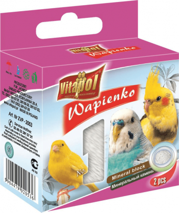 Minerālu akmens putniem 35g - Vitapol NATŪRALUS MINERALINIS BLOKAS paukščiams