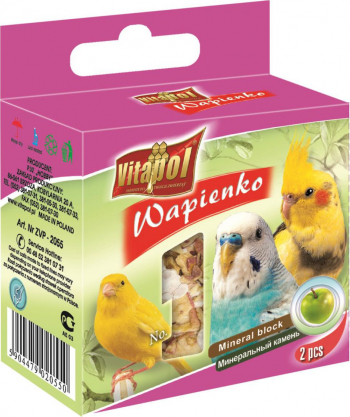 Mineralinis akmuo su obuoliais 35g - Vitapol MINERAL BLOCK obuolių paukščiams