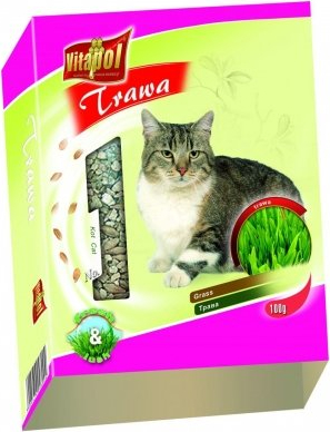 Žolė katėms 100g - Vitapol ŽOLĖ katėms kartoninėje dėžutėje