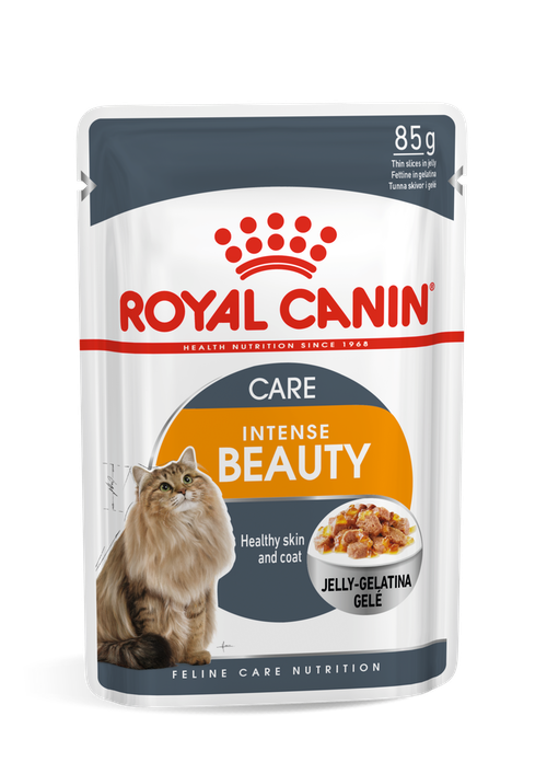 Royal Canin INTENSE BEAUTY in Jelly 85g - konservai katėms su omega-3 ir omega-6 riebalų rūgštimis (želė)
