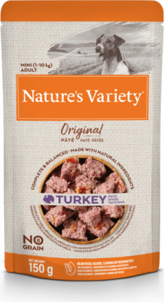Konservuotas maistas šunims (kalakutas) 150g - Nature's Variety Dog Original Mini Turkey