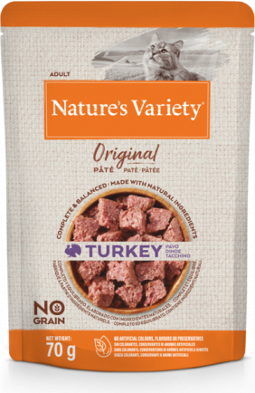 Konservai katėms su kalakutu 70g - "Nature's Variety Cat Original Turkey"