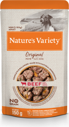 NV Dog Original Mini Beef 0.150 kg - Konservai su jaučiu suaugusiems šunims