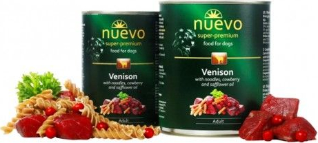 Nuevo Super Premium Venison 800g - Konservuotas maistas šunims su briedžio mėsa