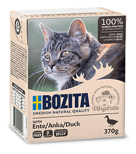 Bozita Duck Jelly 370g - Bezgrūdžių mėsos gabalėliai želėje su vištiena