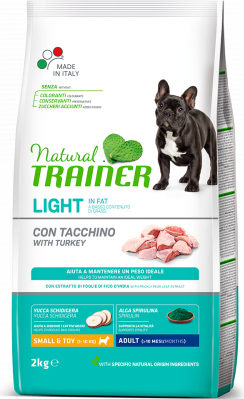 NT DOG ADULT WEIGHT CARE SMALL&TOY TURKEY 2KG - Pilnvertīga pašiška su svorio kontrolės turkišku suaugusiems mažų ir labai mažų veislių šunims
