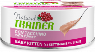 NT CAT BABY KITTEN TURKEY 80 G - Pilnavertis konservuotas maistas su putpele katinėliams nuo 3 savaičių amžiaus.