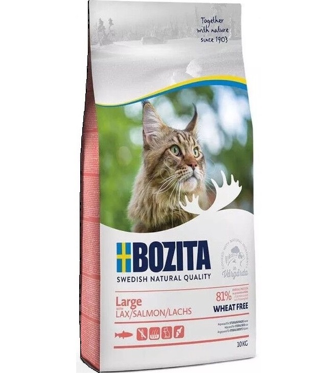 Bozita Wheat Free Large Salmon 10 kg - Bezgluteniniai su lašiša didelių veislių katėms