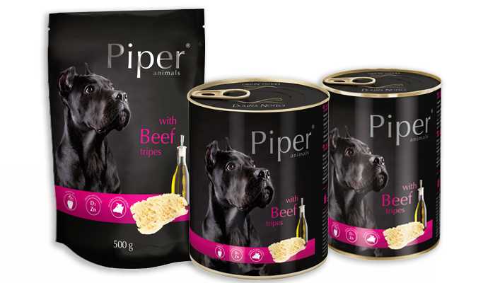 Piper Beef Tripes 500g - konservai šunims Didžiojo raganio skrandis