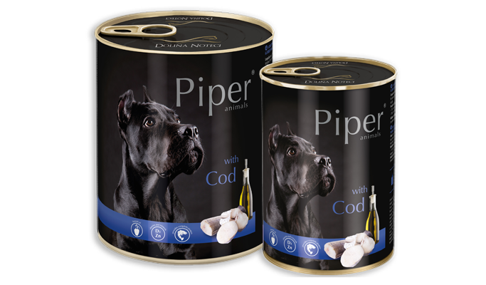 Piper with Cod 800g - Konservuotas maistas šunims su menke
