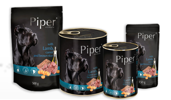 Piper Jērs,burkāni,brūnie rīsi 0.5 - Konservuotas maistas šunims