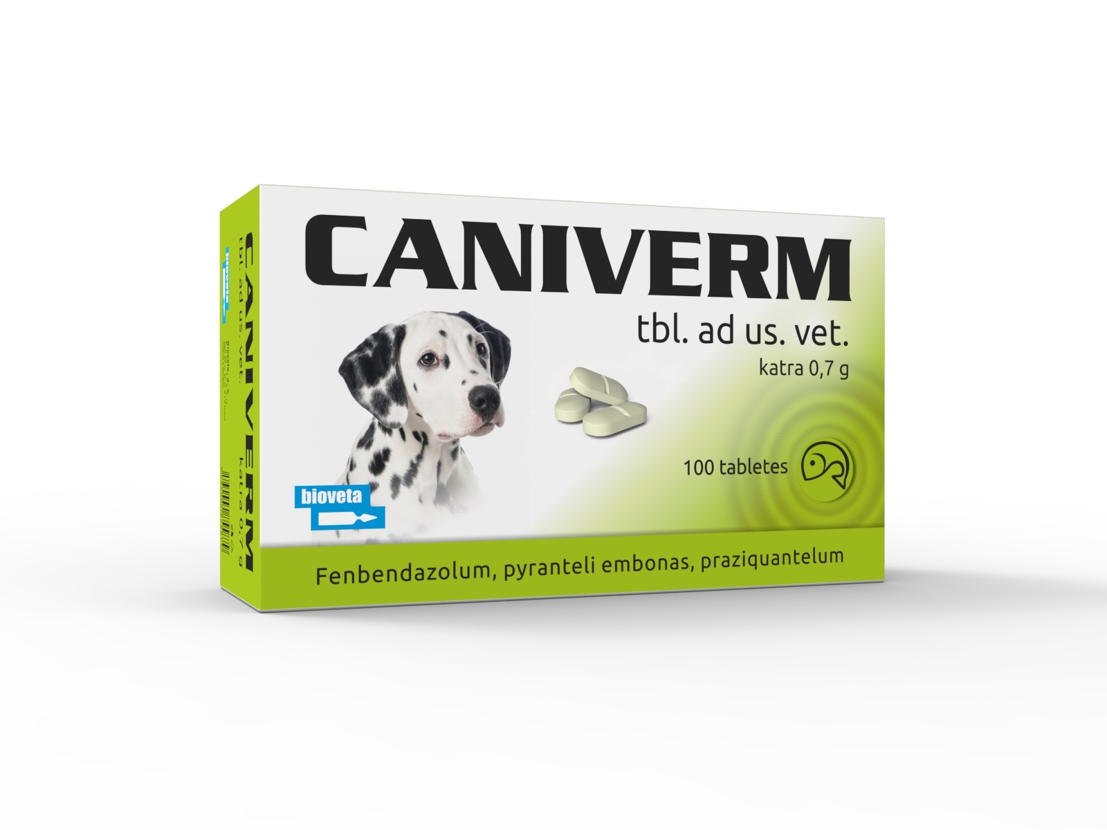 Caniverm 0,7 g tabletės šunų ir kačių kirminų pašalinimui 1tbl už10kg