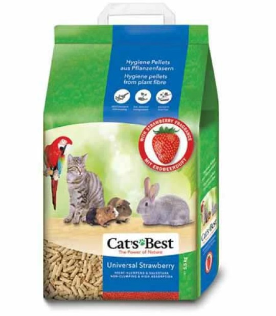 Cats Best JAHODA 10l/5.5kg - Natūralūs granulės pakuočiai su aviečių kvapu gyvūnams