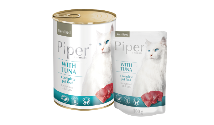 Piper Cat Adult Sterilised Tuna 400g - Konservuotas maistas katėms (tunai)