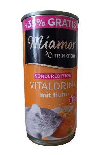 Miamor Trinkfein Vitaldrink Chicken 185ml - Gėrimas katėms su vištienos mėsa