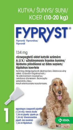Fypryst Dog 10-20 kg 134 mg - Profilaktika ir gydymas nuo blusų ir erkių šunims