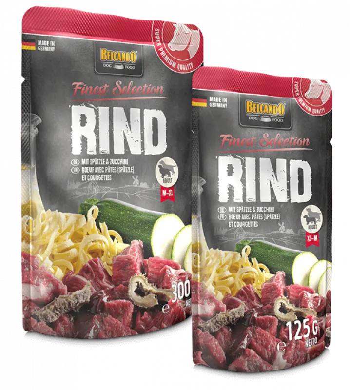 Belcando Beef with Spaetzie&Courgette 125gr - Šunų konservai su jautienos mėsa, makaronais ir cukinija